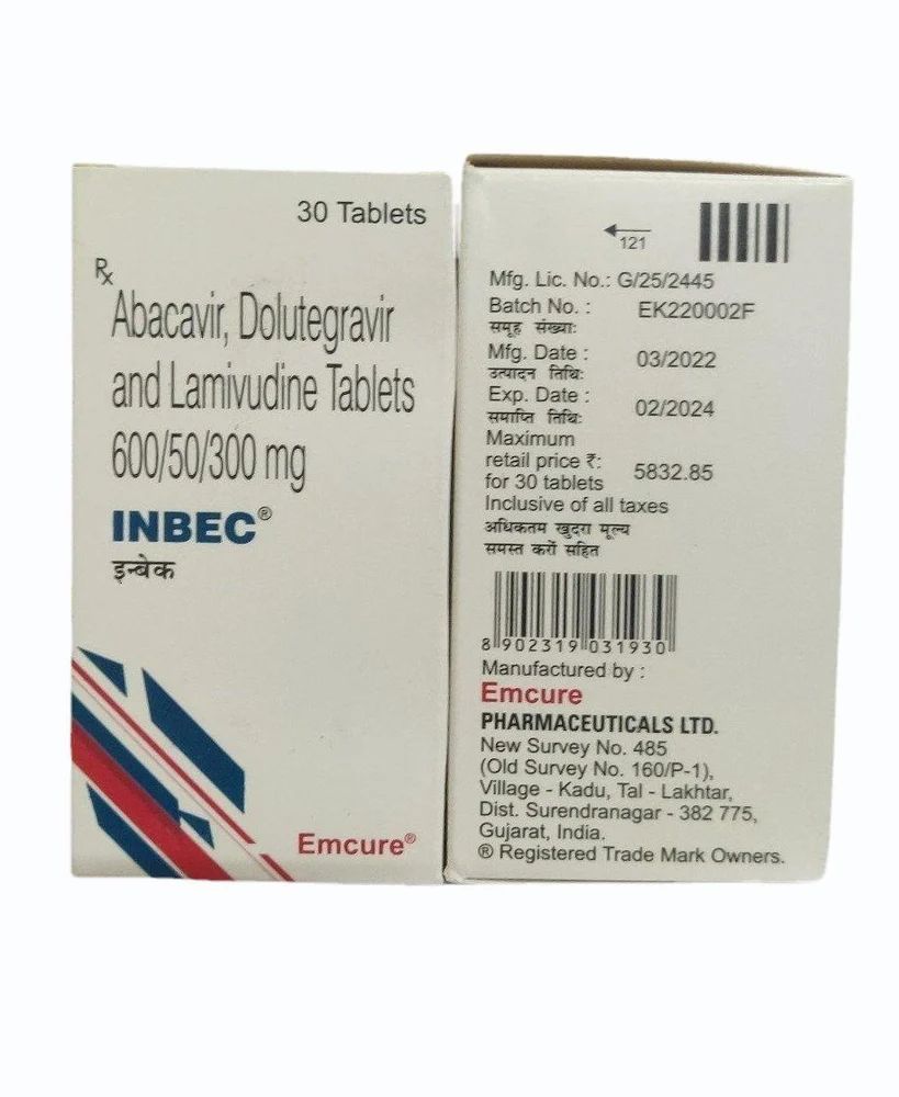 Abacavir Dolutegravir And Lamivudine 600/50/300 Tablets — INBEC N/A view 2
