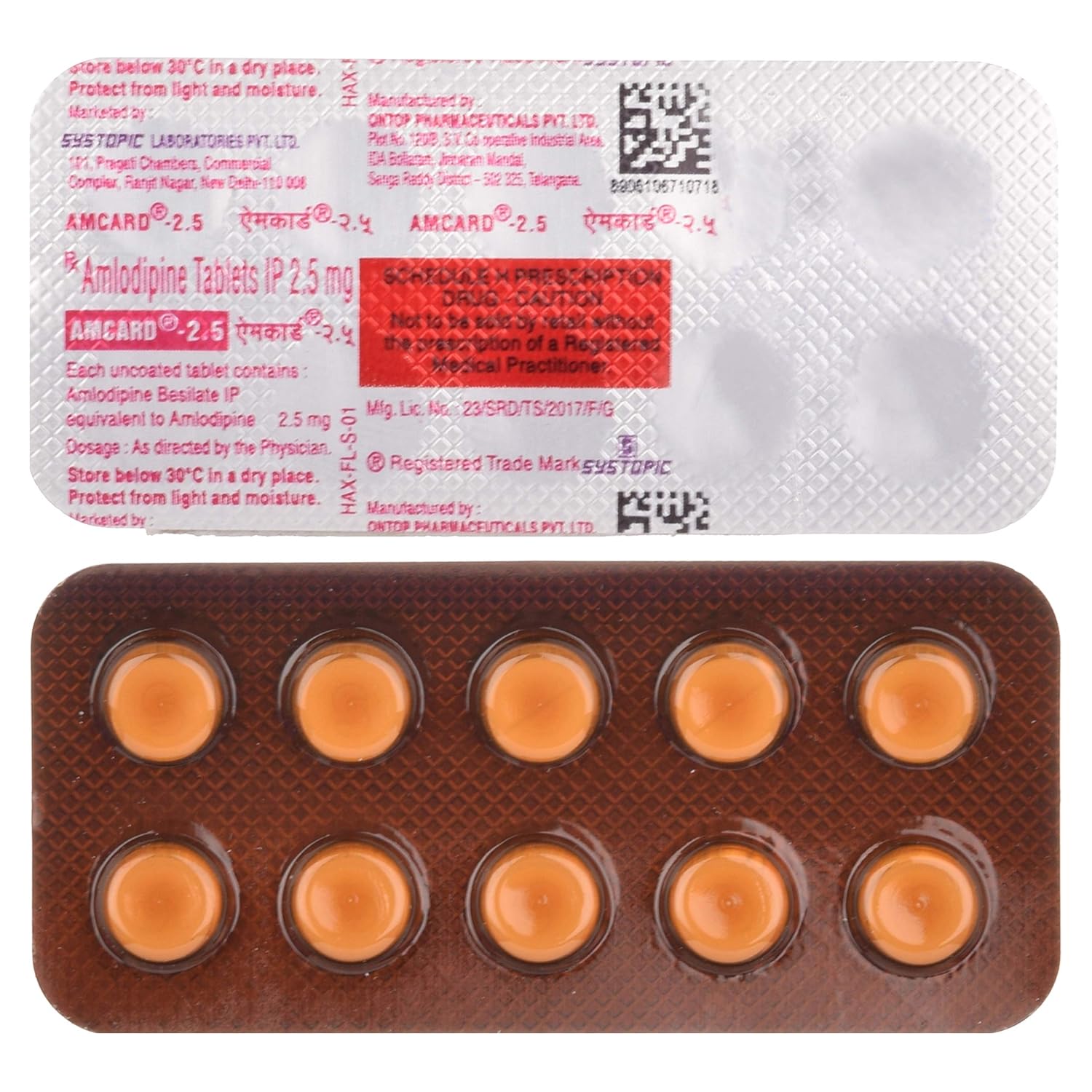 Amcard Amlodipine 2.5 mg — Amlodipine 2.5 mg view 3