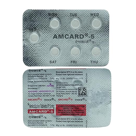 Amcard Amlodipine 5 mg — Amlodipine 5 mg 5 mg view 3