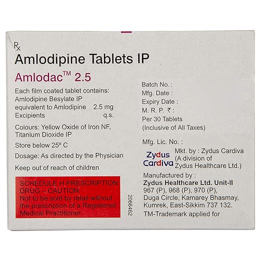 Amlodac Amlodipine 2.5mg Tablet — Amlodipine 2.5 mg view 4