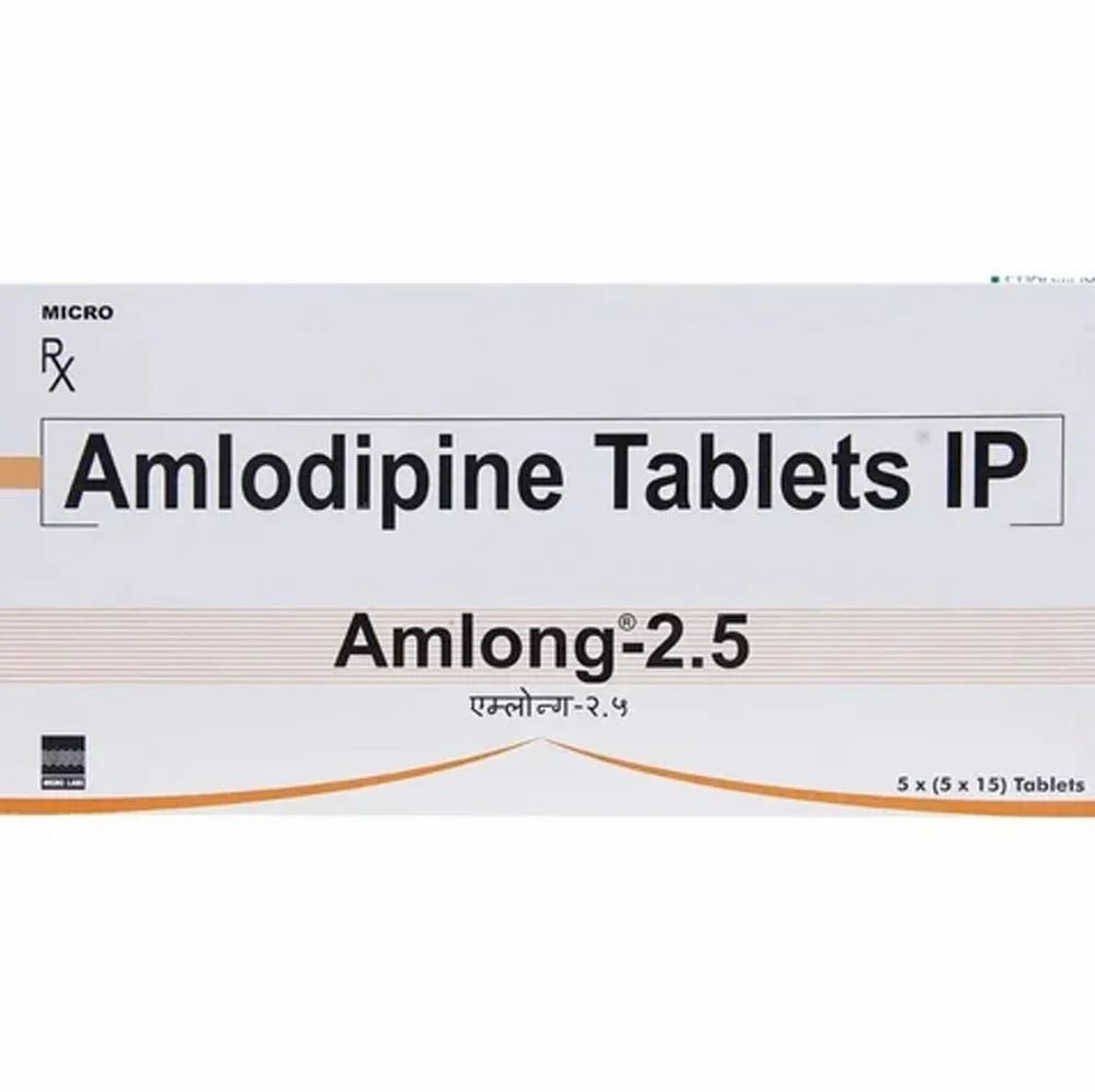 Amlong Amlodipine 2.5mg Tablet — Amlodipine 2.5 mg