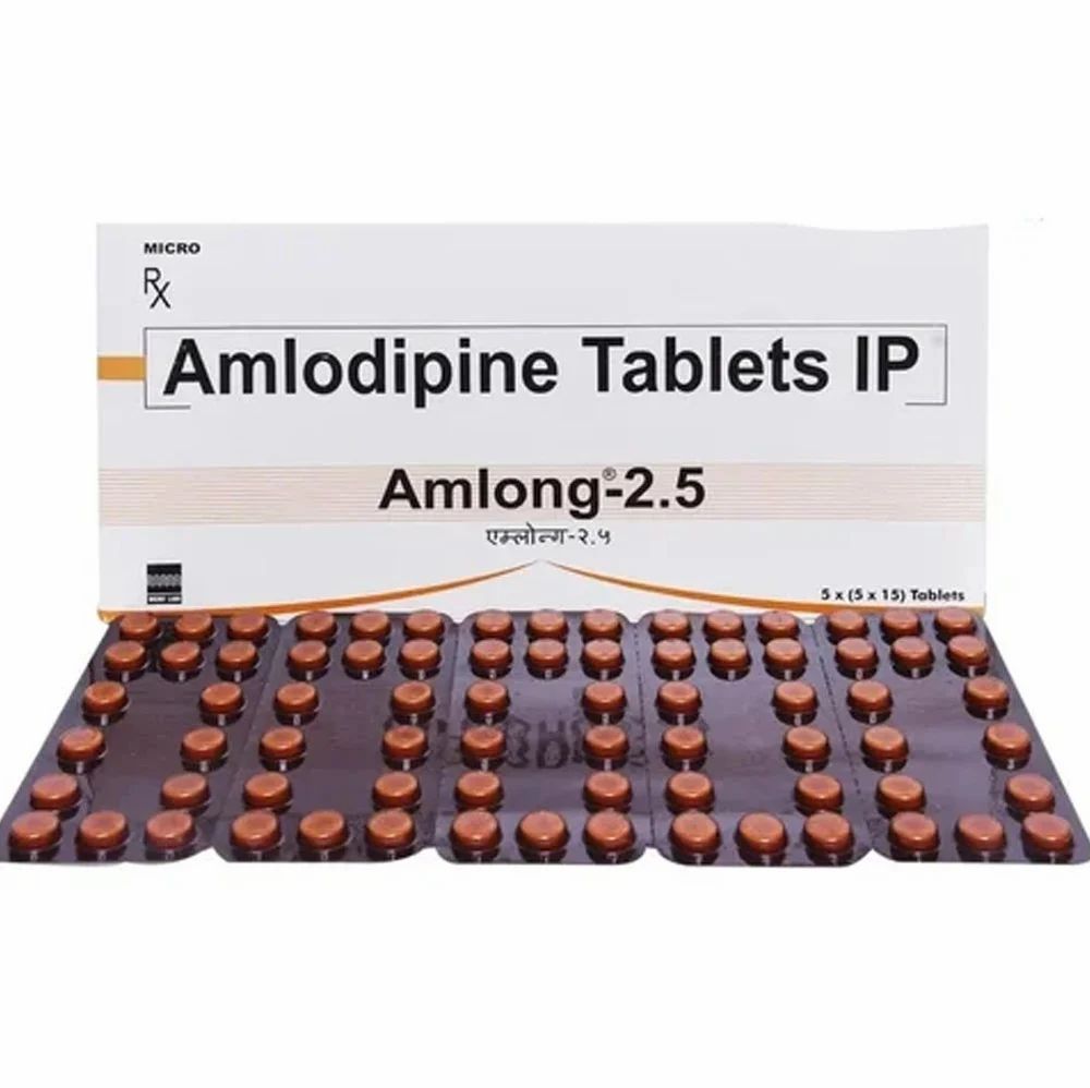 Amlong Amlodipine 2.5mg Tablet — Amlodipine 2.5 mg view 2