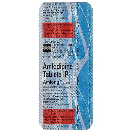 Amlong Amlodipine 5mg Tablet — Amlodipine 5 mg view 3