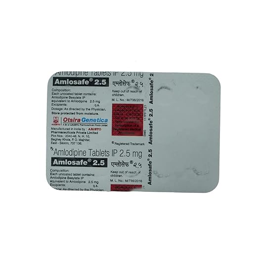 Amlosafe Amlodipine 2.5 mg Tablets — Amlodipine 2.5 mg view 2