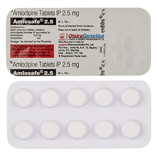 Amlosafe Amlodipine 2.5 mg Tablets — Amlodipine 2.5 mg view 4