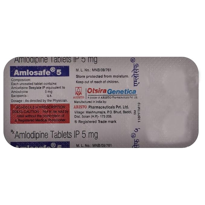 Amlosafe Amlodipine 5 mg Tablets — Amlodipine 5 mg view 3