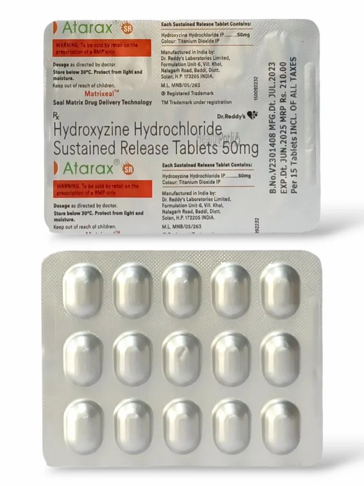 Atarax-Hydroxyzine 50mg Tablets β Hydroxyzine 50mg view 3