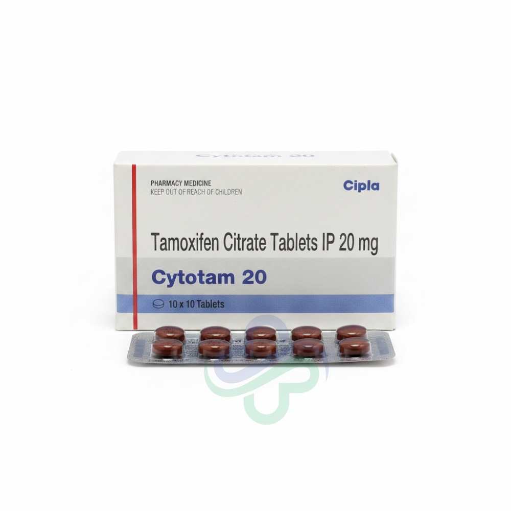 Cytotam 20 Mg Tablet Tamoxifen Citrate β Tamoxifen Citrate 20mg view 2