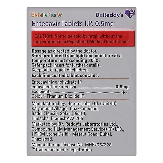 Entecavir Tablet-Entaliv 0.5mg — Entaliv 0.5 Mg view 3