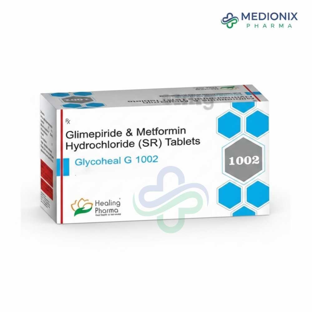 Glimepiride 2mg Metformin 1000mg – Glycoheal G1002 — Glimepiride + Metformin 2mg + 1000mg view 4
