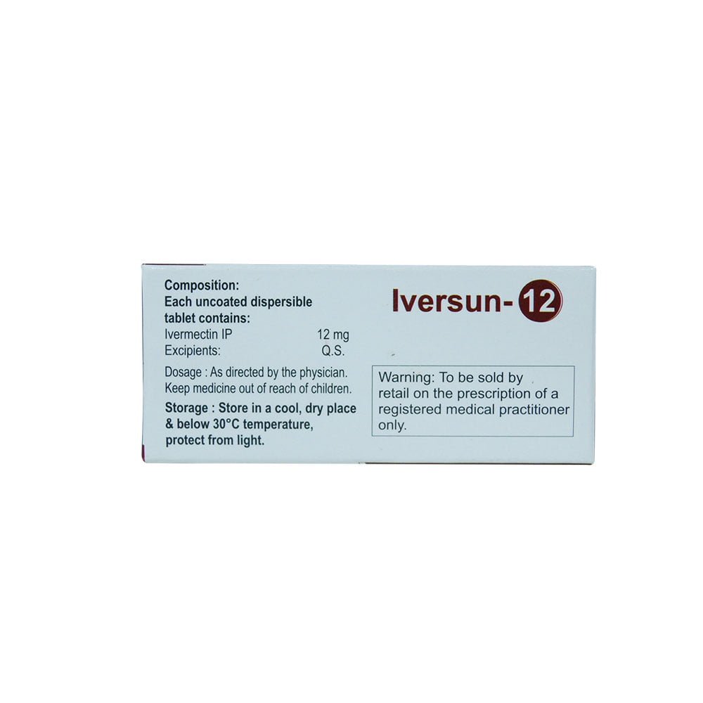 Iversun 12mg Ivermectin Tablet — Ivermectin 12mg view 4