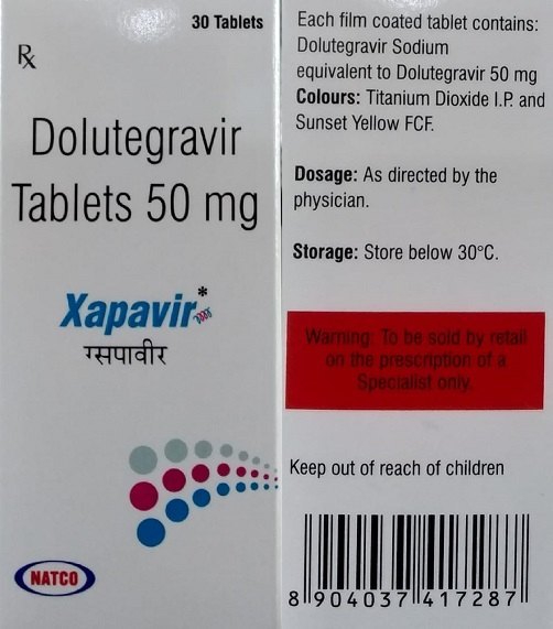 Xapavir Dolutegravir 50mg Tablet — Dolutegravir 50 mg 50mg view 3