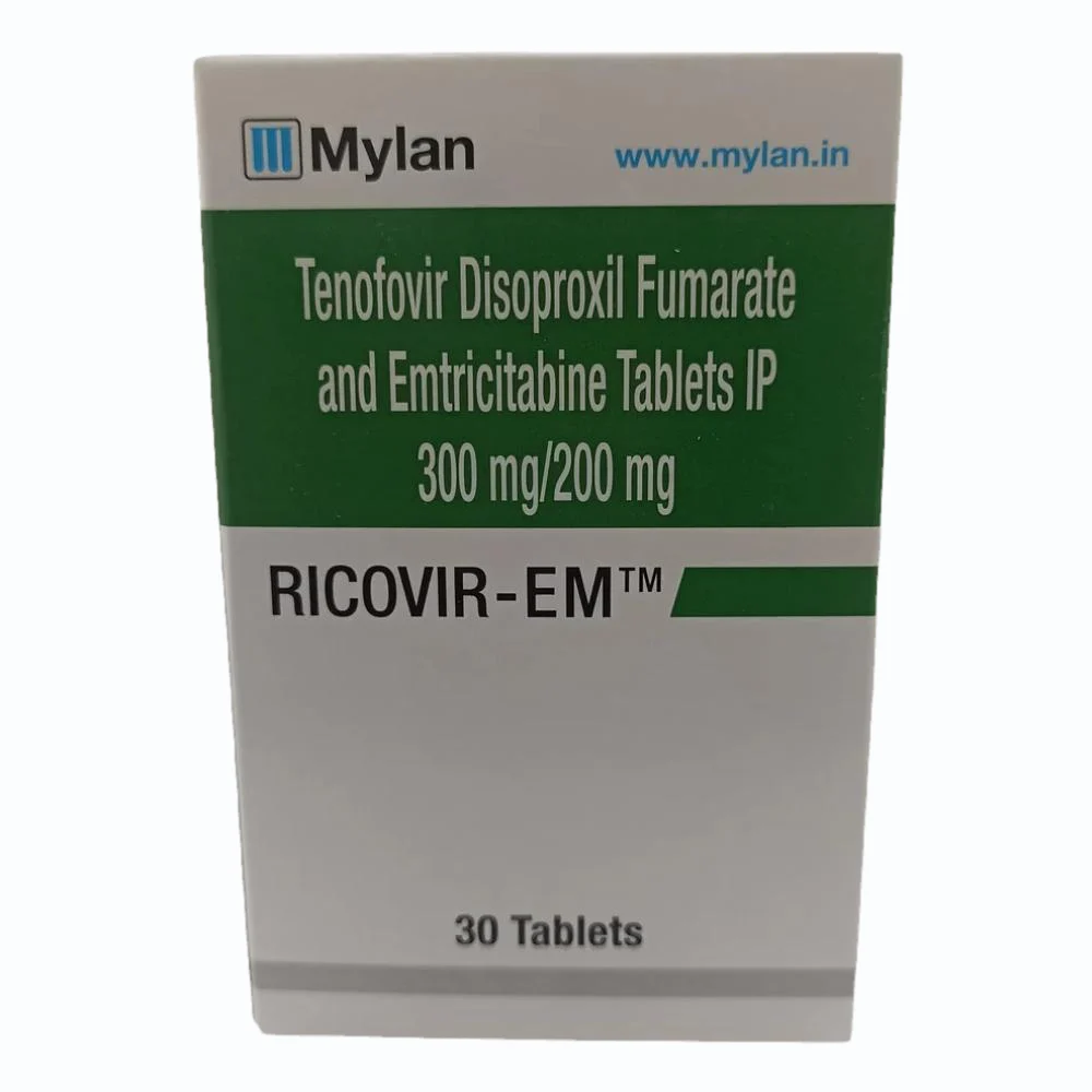 Ricovir EM Tablet — Tenofovir + Emtricitabine 300mg/200mg view 2