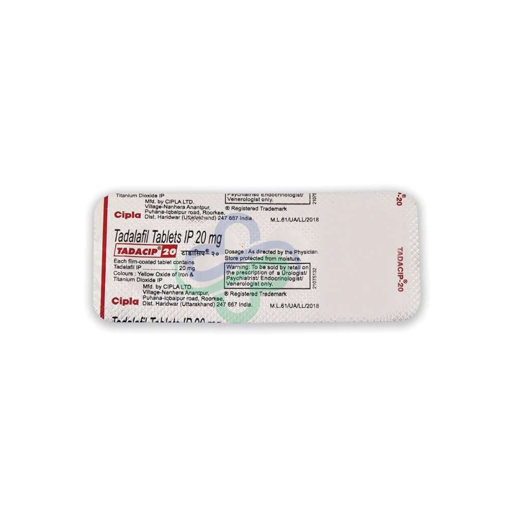 Tadacip 20 Mg Tablet — Tadalafil 20 Mg 20 Mg view 4