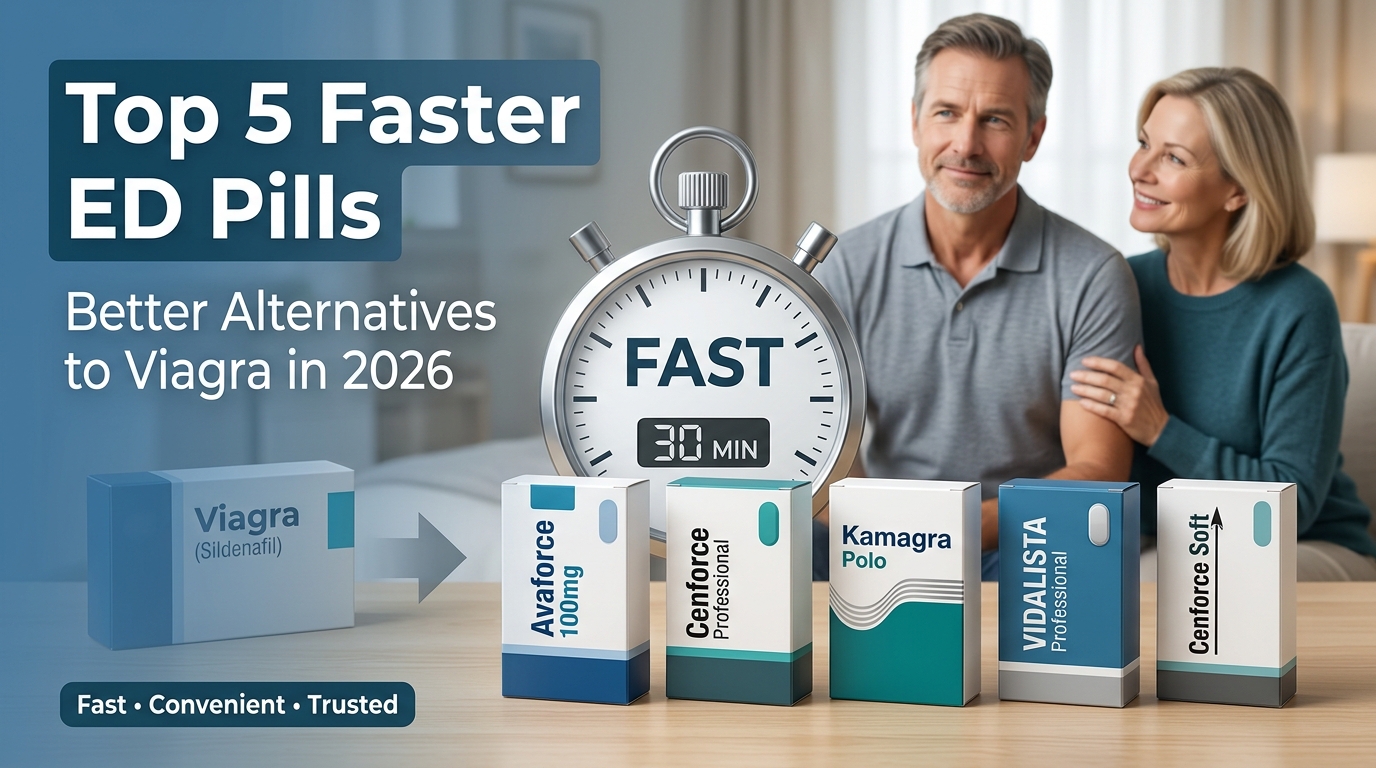 Top 5 ED Pills That Work Faster Than Viagra in 2026