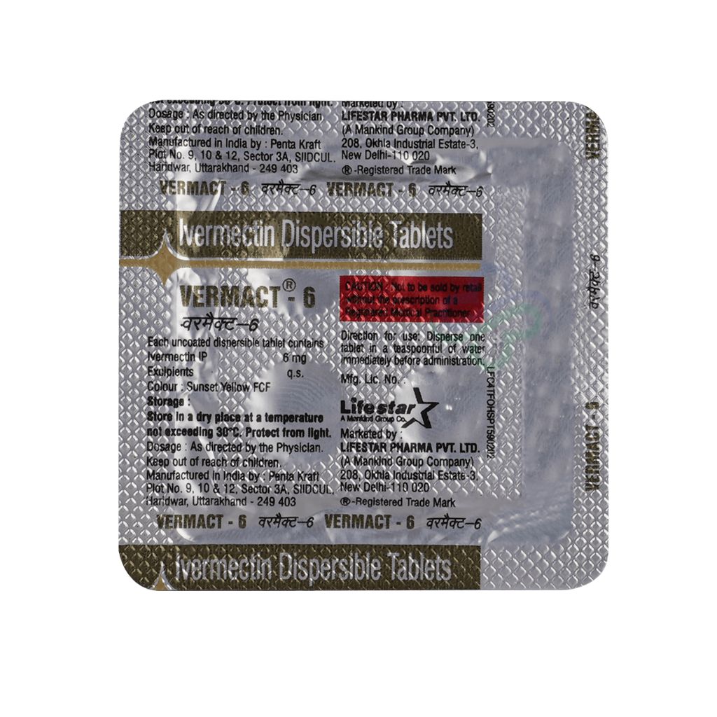 Vermact 6mg Tablets — Ivermectin 6mg view 2