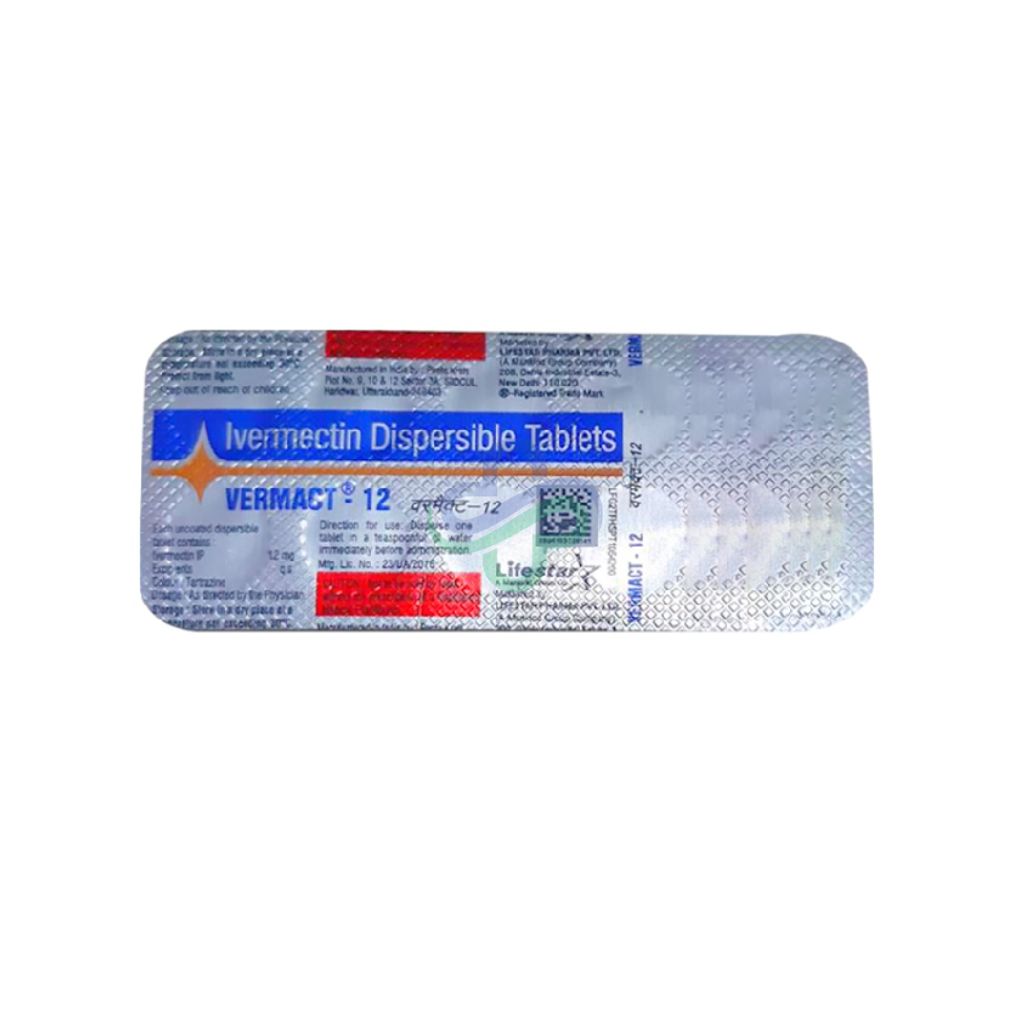 Vermact 12 Ivermectin Tablet — Ivermectin 12mg view 3