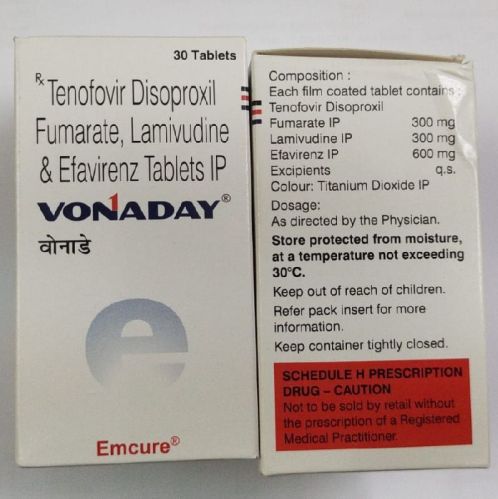 Vonaday Tablets — Tenofovir Lamivudine Efavirenz 150Mg view 3
