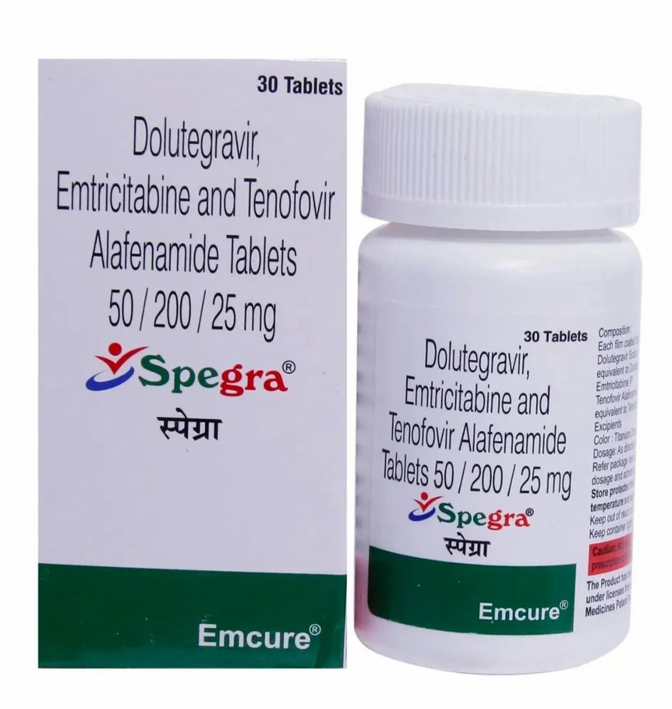 Spegra Tablet — Dolutegravir Emtricitabine Tenofovir Alafenamide 50mg/200mg/25mg view 3